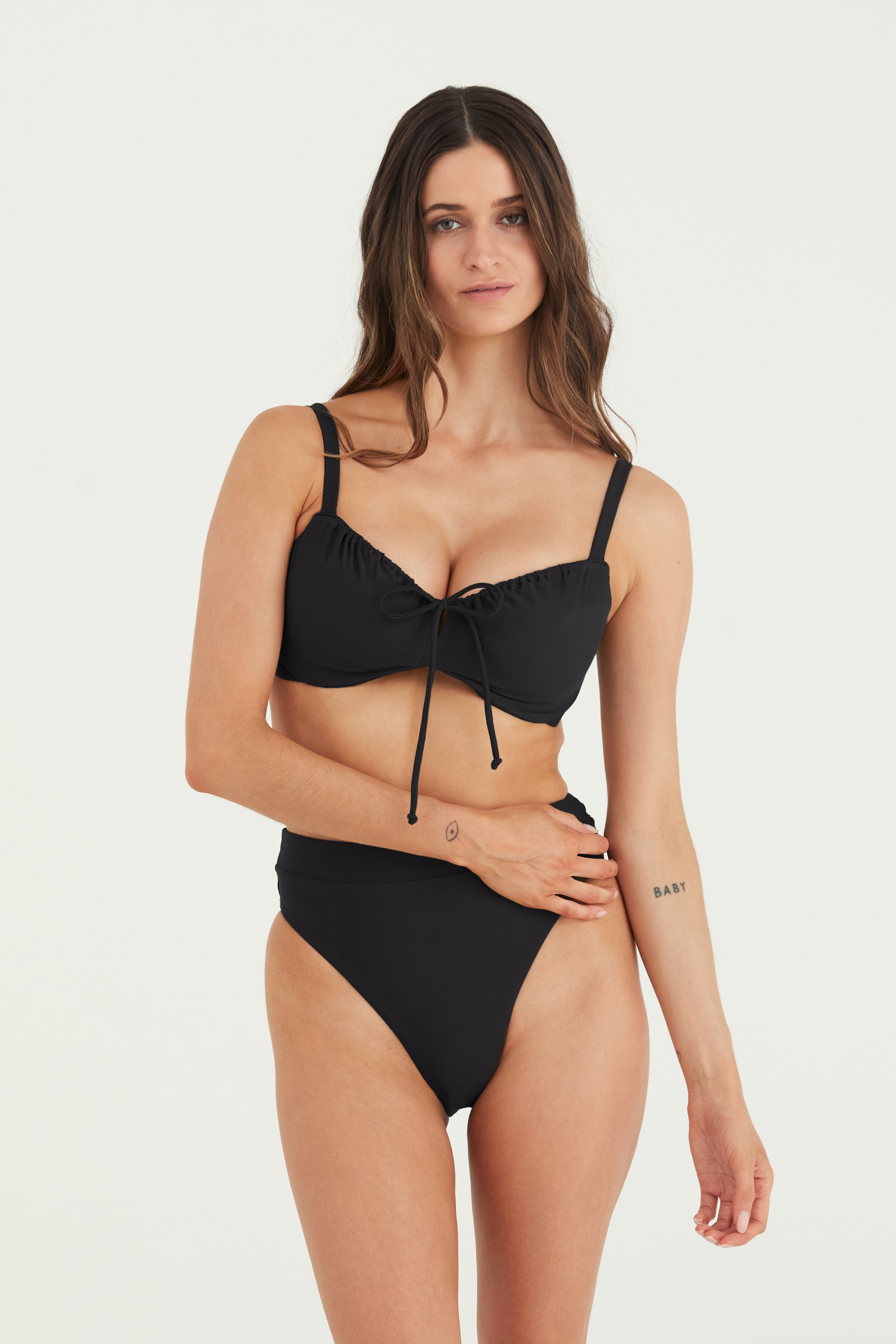 DOLLY BIKINI TOP - BLACK