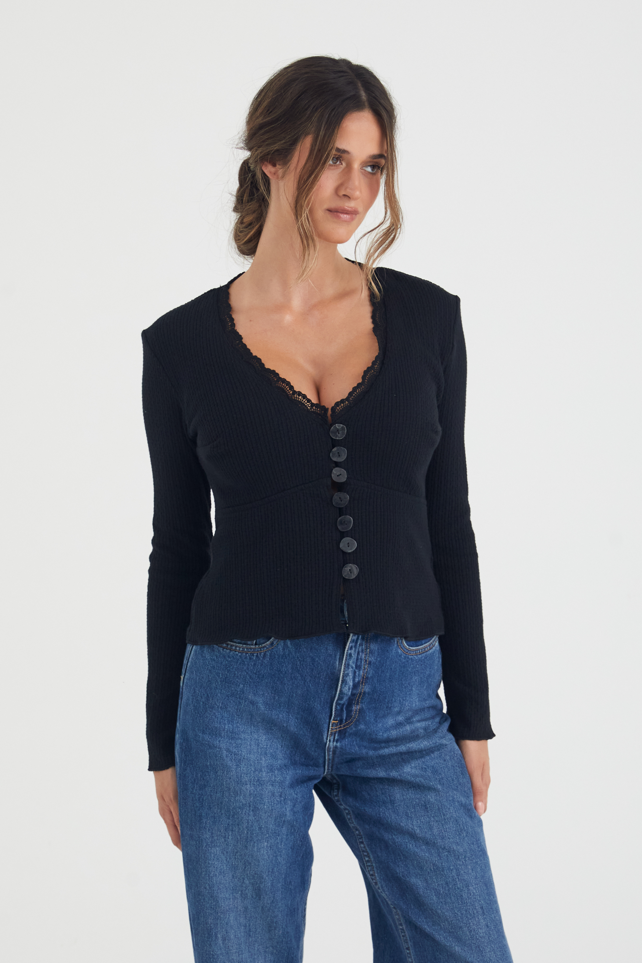 Iris Cardigan - BLACK