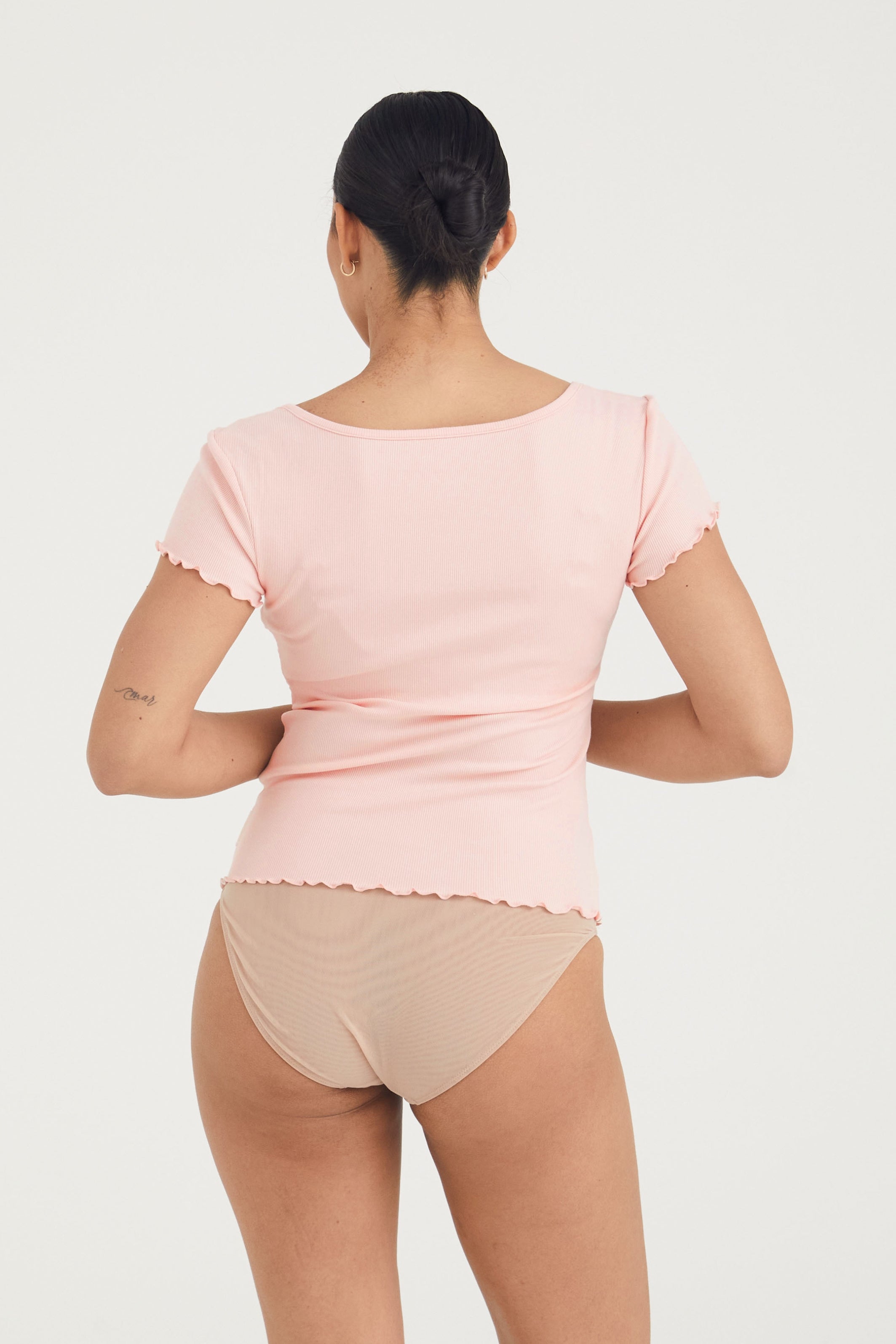 Busty Basics - Petal Hem T-shirt - Blush