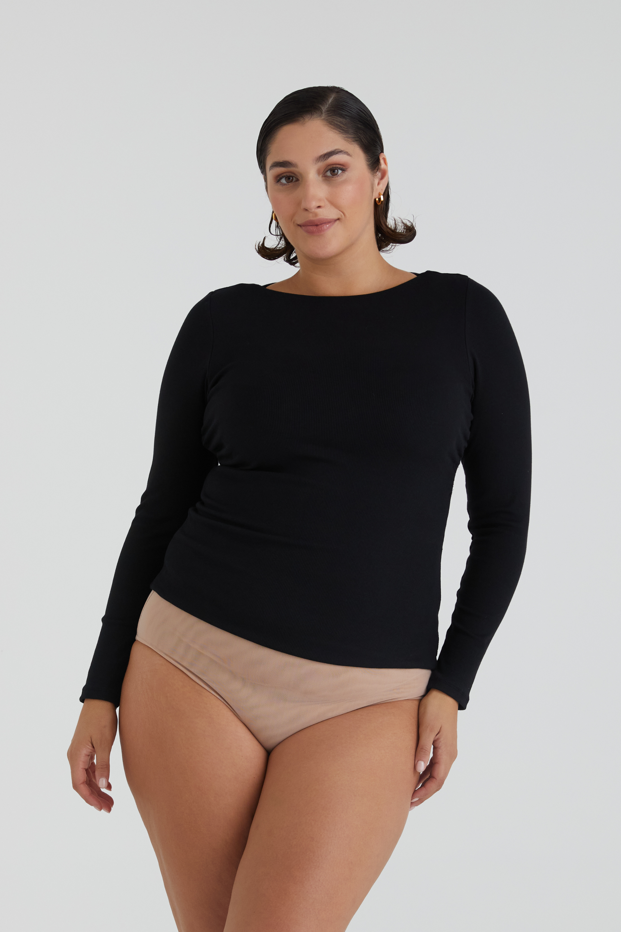 Busty Basics - Boat Neck Long Sleeve