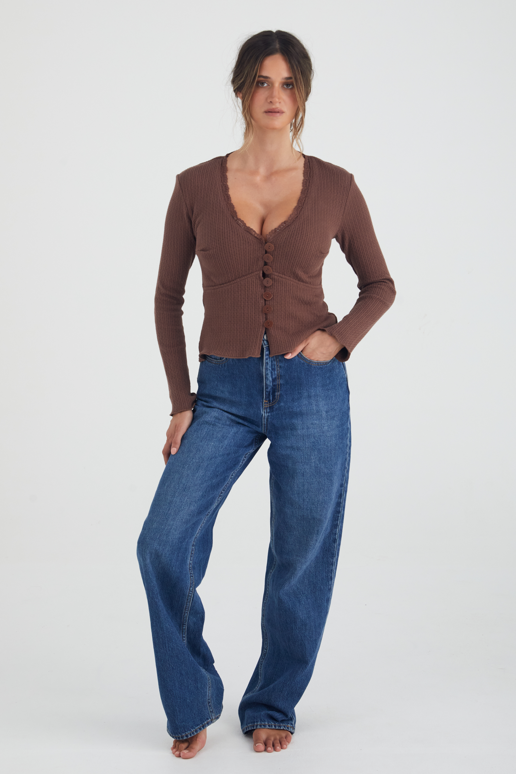 Iris Cardigan - CHESTNUT