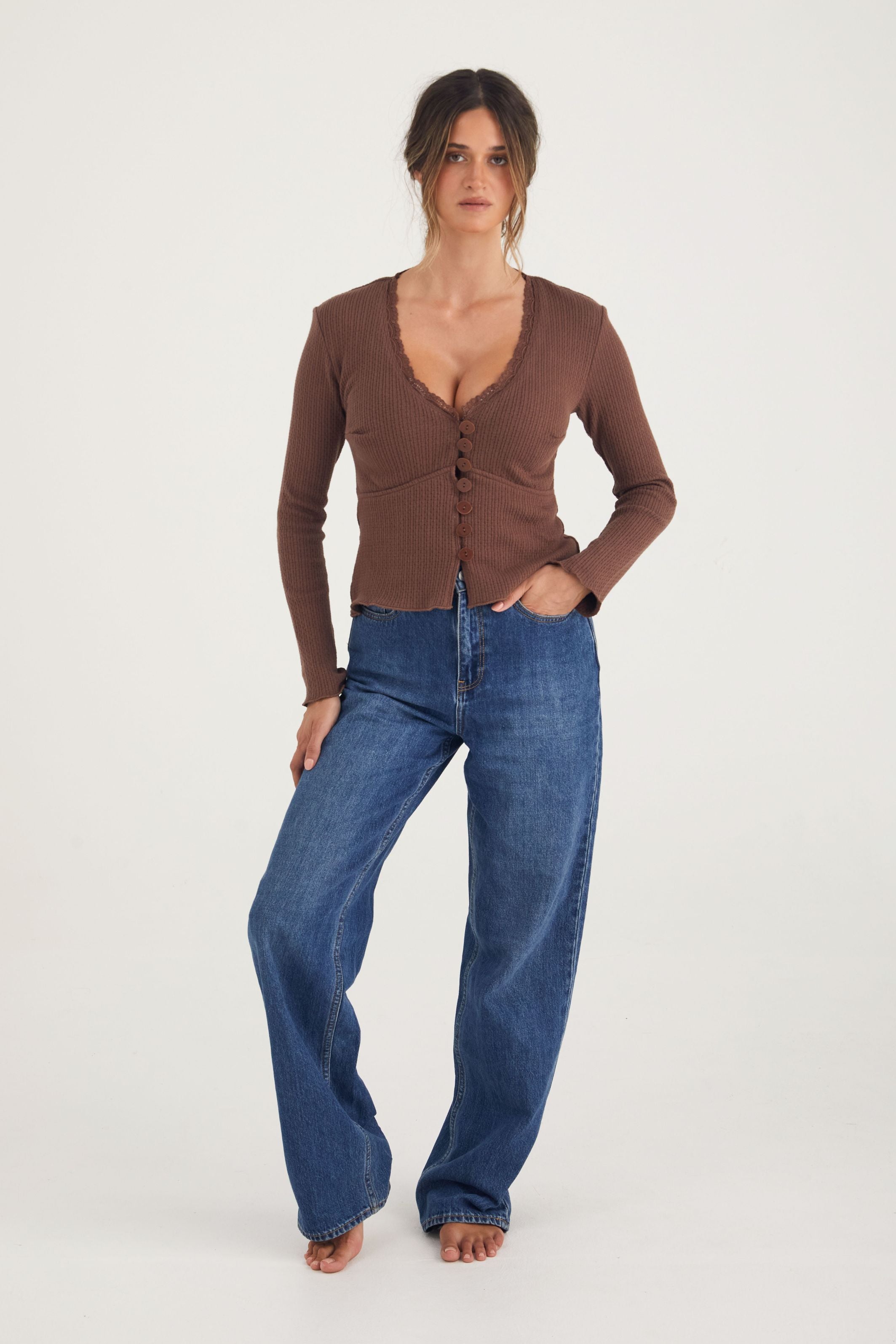 Iris Cardigan - Chestnut