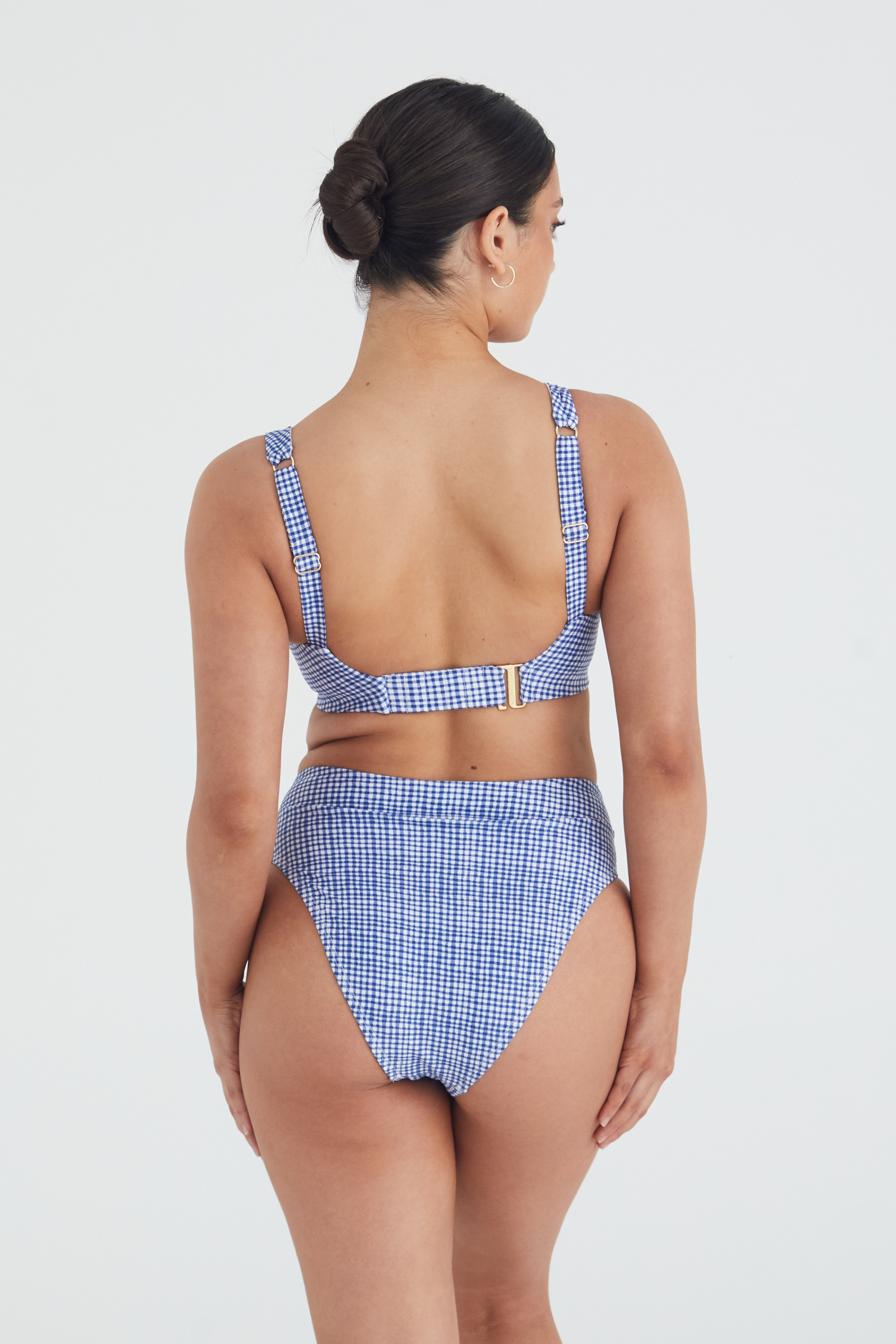 Pippa Crop - Ocean Gingham