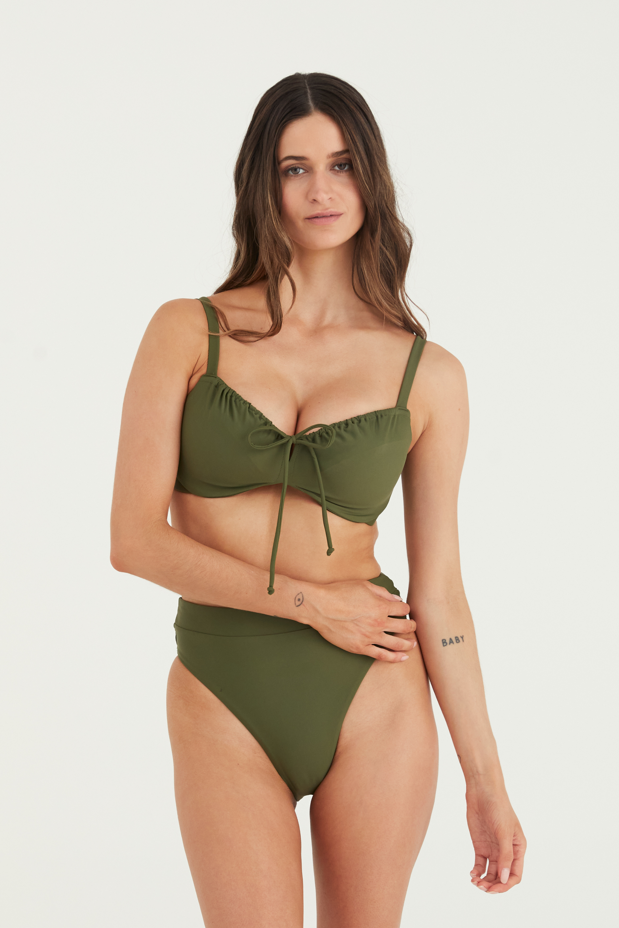 DOLLY BIKINI TOP - MOSS