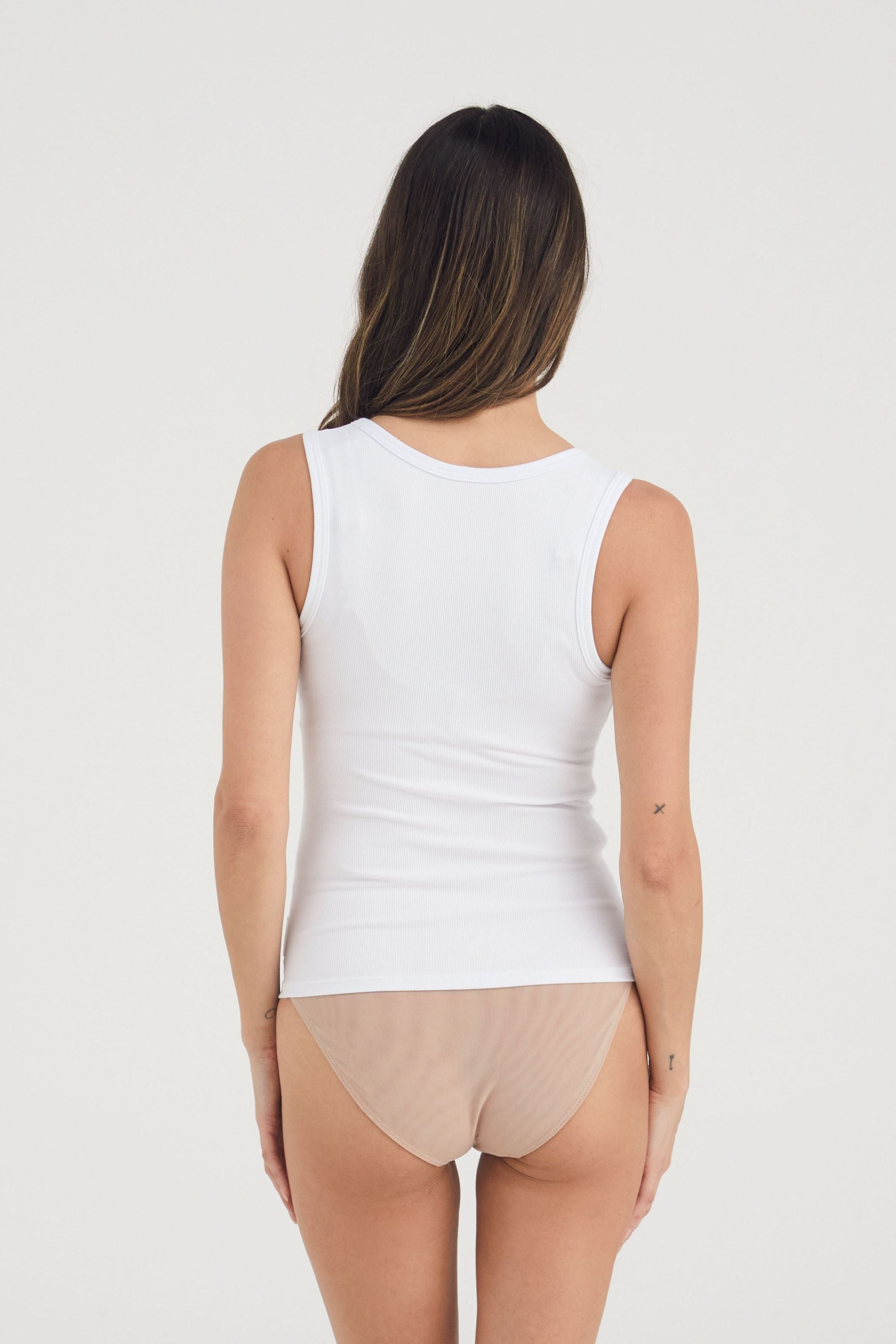 Busty Basics - Tank - Single Layer - White