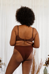 EVIE PLUNGE BRA 2.0 - CHOCOLATE